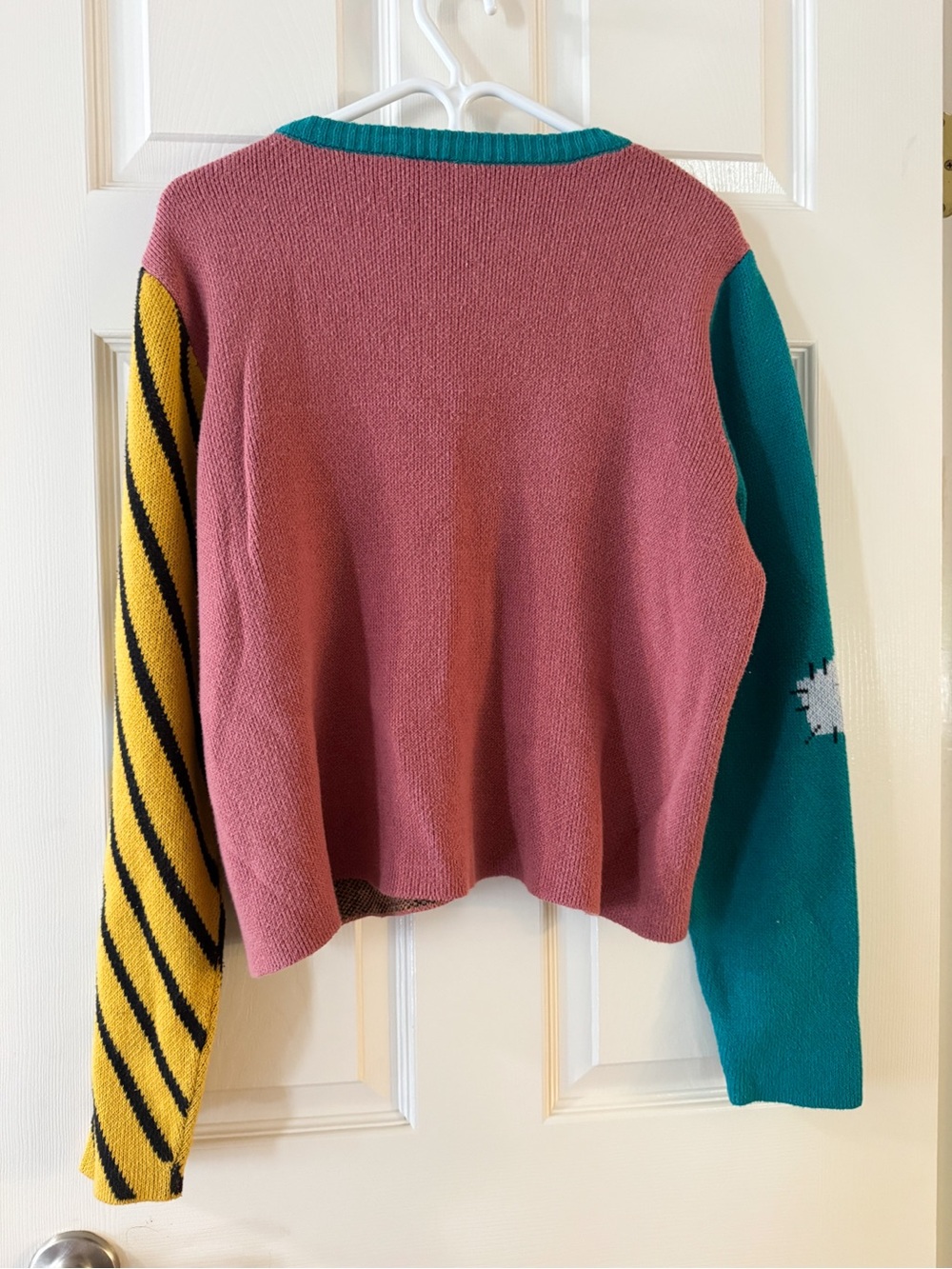 Disney The Nightmare Before Christmas Sally Cosplay Colorblock VNeck Sweater XL - Picture 4 of 8